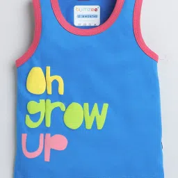 Bumzee Kids Royal Blue & Pink Printed T-Shirt with Shorts image 3