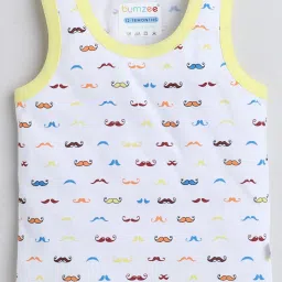 Bumzee Kids White & Yellow Printed T-Shirt (Pack Of 2) image 3