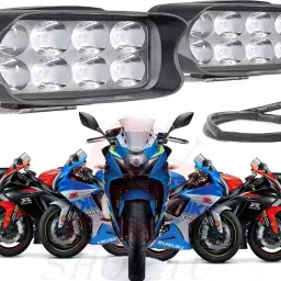 SHOP4U Waterproof 8 LED Fog Light Head Lamp Compatible with Suzuki All Models-picture-33