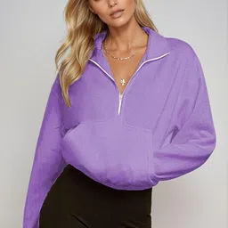 Kotty Women Turtle Neck Long Sleeves Sweatshirt-picture-18