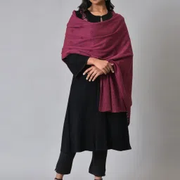 W Purple Printed Shawl image 3