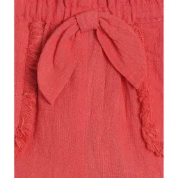 MINIKLUB Kids Red Solid Shorts image 3