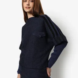 Campus Sutra Navy Printed Sweater image 3