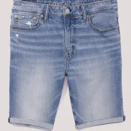 American Eagle Outfitters Blue Cotton Regular Fit Shorts image 3