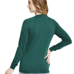 Monte Carlo Green Wool Open Front Cardigan image 2