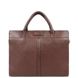 Hidesign Palo Alto Burbank-Andora Brown Leather Large Messenger Bag image 3