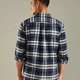 Tommy Hilfiger Blue Cotton Regular Fit Checks Shirt image 2