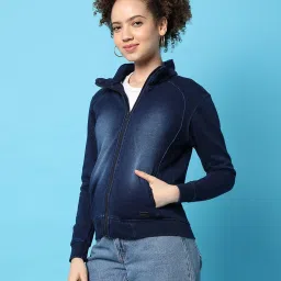 Campus Sutra Navy Regular Fit Jacket image 3