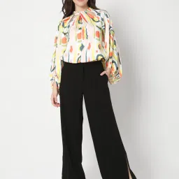 Vero Moda White Printed Round Neck Top image 4