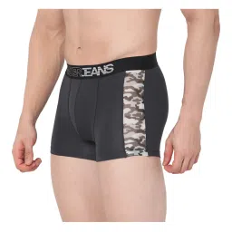 UnderJeans by Spykar Dark Grey Printed Trunks image 3
