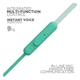 boAt Bassheads 102 Wired in Ear Earphones with Mic (Mint Green) image 4