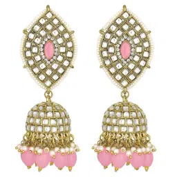 Peora Golden Pink Kundan Set for Women image 5