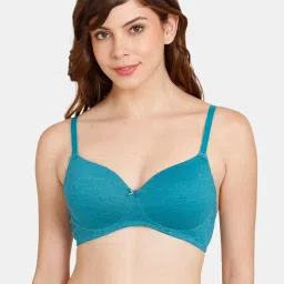 Rosaline by Zivame Blue Wireless T-Shirt Bra image 1