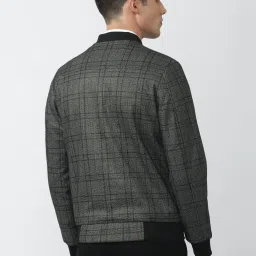 Van Heusen Grey Regular Fit Checks Jacket image 2