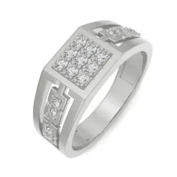 EMORI White Gold Vespa Wedding Lab Grown Diamond Band for Men-image-97