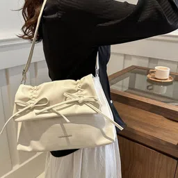 CORSICA PU Beige solid sling bag image 2