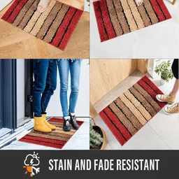 Kuber Industries Grey & Black 6 Pieces Textured Anti-Slip Doormats image 5