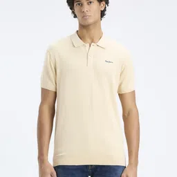Pepe Jeans Men Solid Polo Collar Pure Cotton T-shirt-picture-27