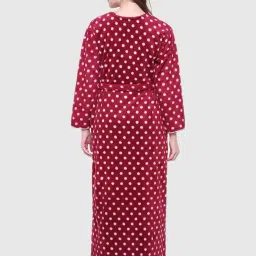 Secret Wish Wine Polka Dot Sleepwear Robes image 2