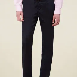 Peter England Navy Slim Fit Trousers-picture-11
