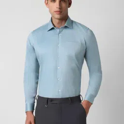 Van Heusen Blue Cotton Slim Fit Shirt-picture-16