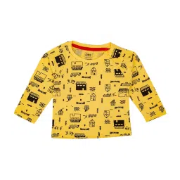 Mee Mee Kids Yellow & Beige Printed T-Shirts (Pack Of 2) image 3