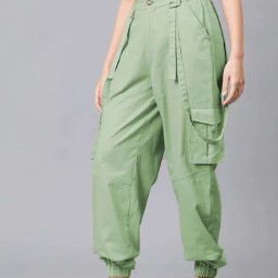 Kotty Green Cotton Plain Trousers-picture-5