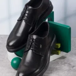 ID Men's Black Derby Shoes-picture-32