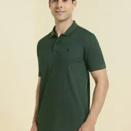 Allen Solly Green Regular Fit Printed Polo T-Shirt image 3