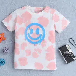 Bumzee White Cotton Printed T-Shirt for Girls-picture-45
