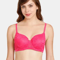 Rosaline by Zivame Dark Pink Under-Wired T-Shirt Bra image 1