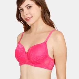 Rosaline by Zivame Dark Pink Under-Wired T-Shirt Bra image 3