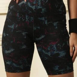 Soie Jet Black Printed Sports Shorts-picture-19