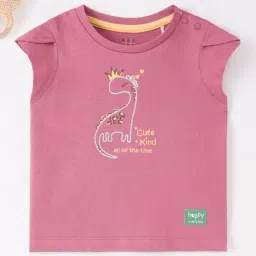 Ed-a-Mamma Baby Dusty Pink Printed Top-image-27