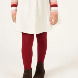 One Friday Girls Off White Cotton Regular Fit Skirt-picture-10