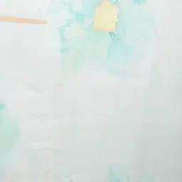 Blissta Seafoam Blue Floral Print Saree With Unstitched Blouse image 4