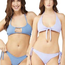Secrets By ZeroKaata Blue Plain Swimwear Bra Panty Set - Pack Of 2-picture-18