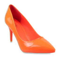 Metro Women's Orange Stiletto Pumps image 1