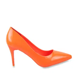 Metro Women's Orange Stiletto Pumps image 2