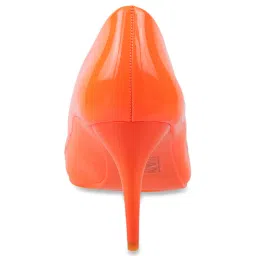 Metro Women's Orange Stiletto Pumps image 5