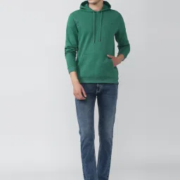 Van Heusen Sport Green Regular Fit Hooded SweatShirt image 5