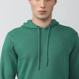 Van Heusen Sport Green Regular Fit Hooded SweatShirt image 4