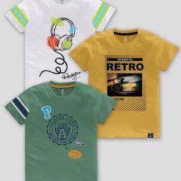 Codez Kids Multicolor Printed T-Shirt (Pack Of 3)-picture-20