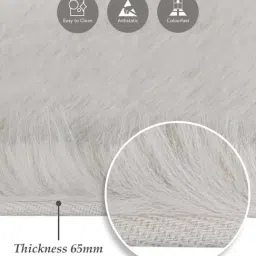 Obsessions White Polyester Solid Bedside Runner image 3