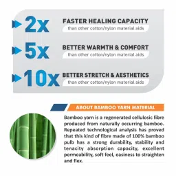 AccuSure Bamboo Yarn 4 Way Stretchable Bi-Layered Construction Ankle Support (Pair - S) image 5