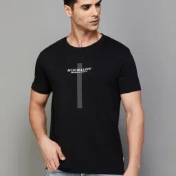 BOSSINI Black Cotton Regular Fit Printed T-Shirt-picture-12