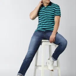 Peter England Blue Cotton Slim Fit Jeans image 5