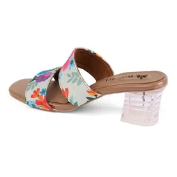 Pairs4U Women Open Toe Floral Printed Block Heel Sandals image 2