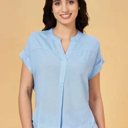 Annabelle by Pantaloons Blue Comfort Fit Top-picture-0