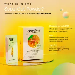 The Good Bug Smooth Move SuperGut Powder for Constipation Relief & Bowel Movement | Pre & Probiotic Supplement for Men & Women |15 Days Pack image 3